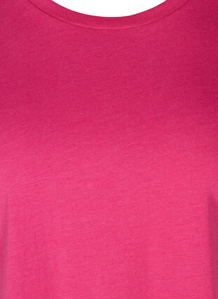 T-shirt en mélange coton, Fuchsia Purple Mel., Packshot image number 2