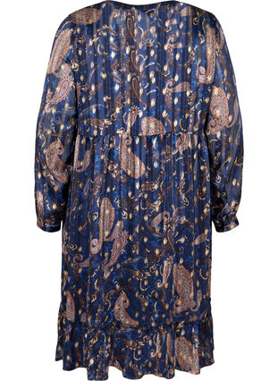 Robe trapèze à manches longues avec imprimé, Paisley Foil, Packshot image number 1