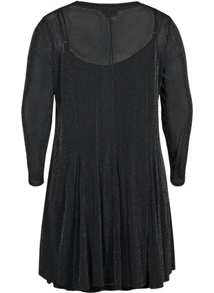 Robe scintillante à manches longues, Black, Packshot image number 1