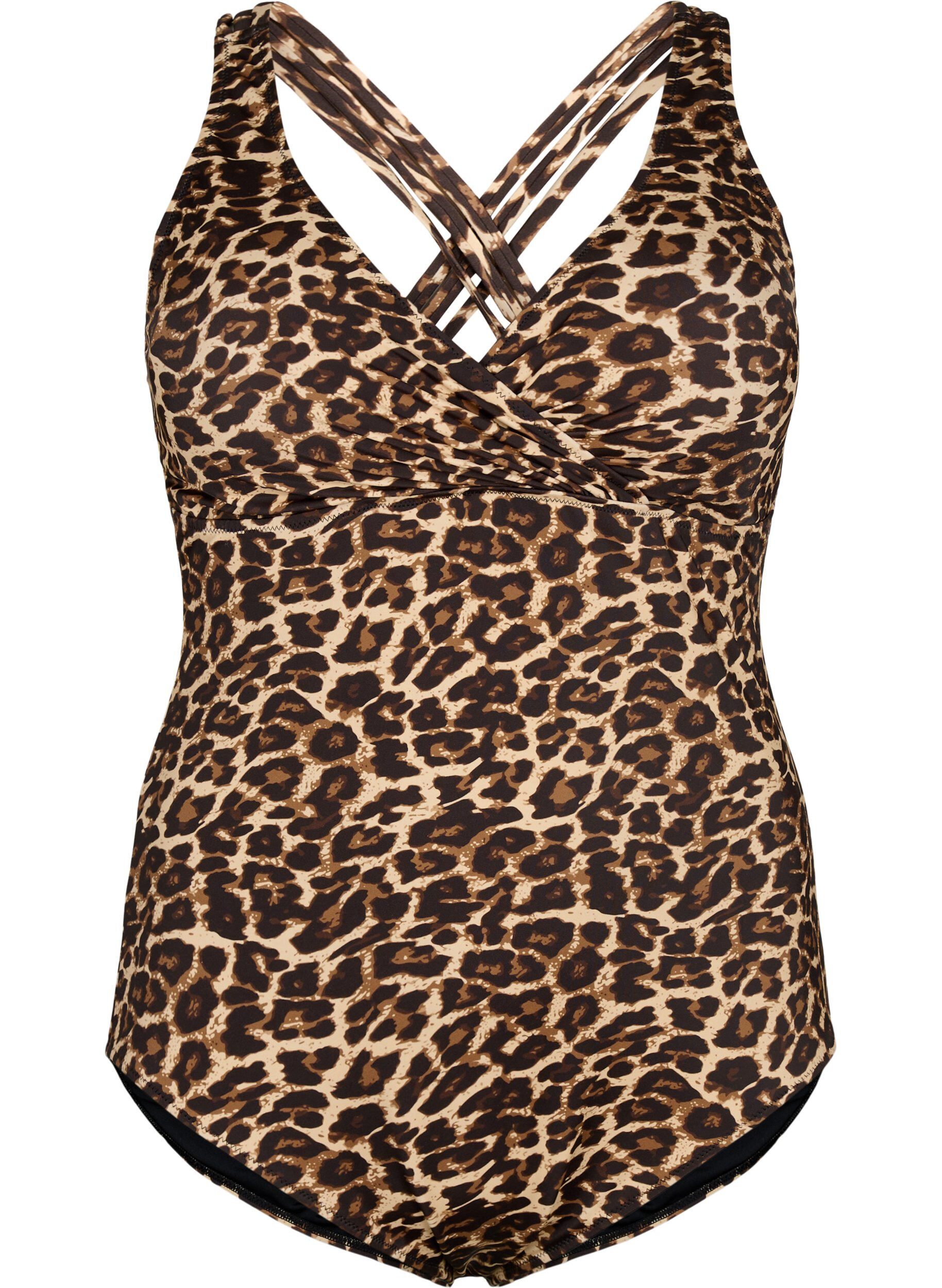 ZizziBadpak met gekruiste rug en uitneembare inzetstukken, Leopard Print, Packshot image number 0