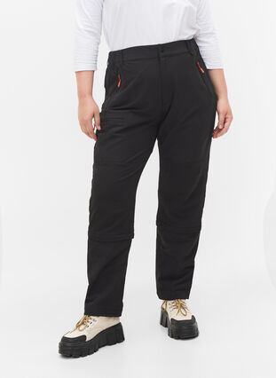 Pantalon de randonnée avec jambes amovibles, Black, Model image number 3