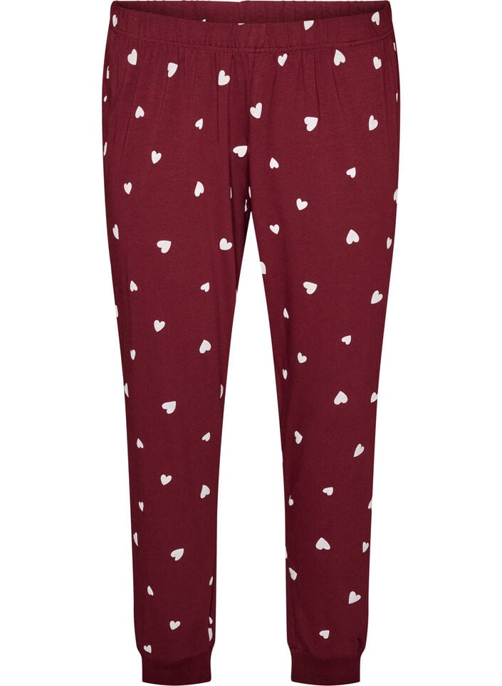 Bedrukte pyjamabroek, Rood, Packshot image number 0