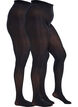 2-pack panty's in 60 denier, Zwart, Packshot image number 0