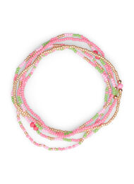 Pack de 5 bracelets en perles, Petrol/Pink Mix, Packshot