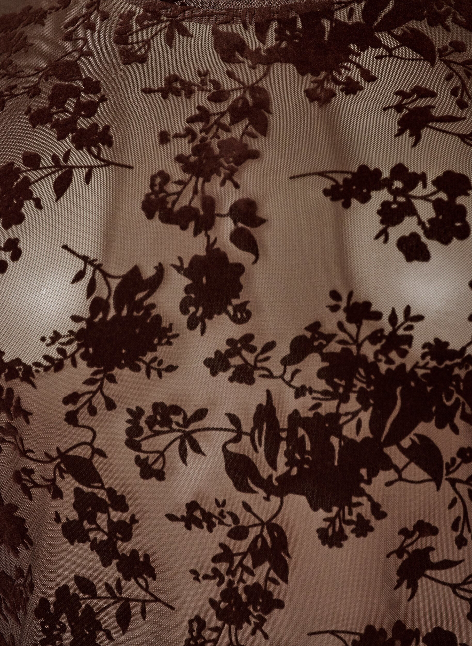 ZizziBlouse en maille avec motif floral, Marron, Packshot image number 2