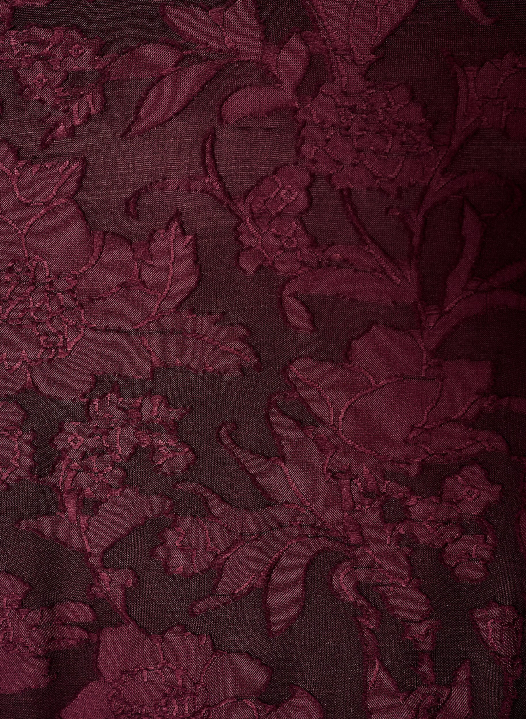 ZizziJurk met bloemenstructuur en volantzoom, Rood, Packshot image number 2