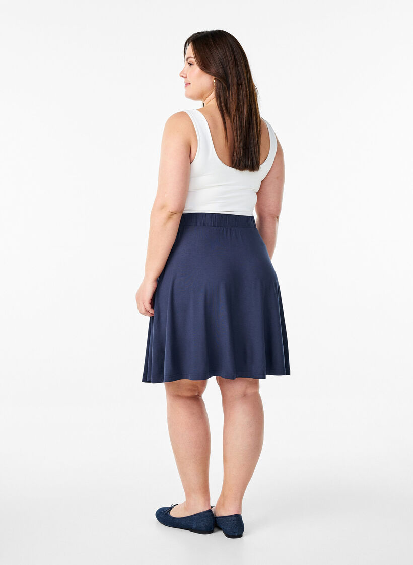 Jupe ample en viscose, Bleu, Model image number 2