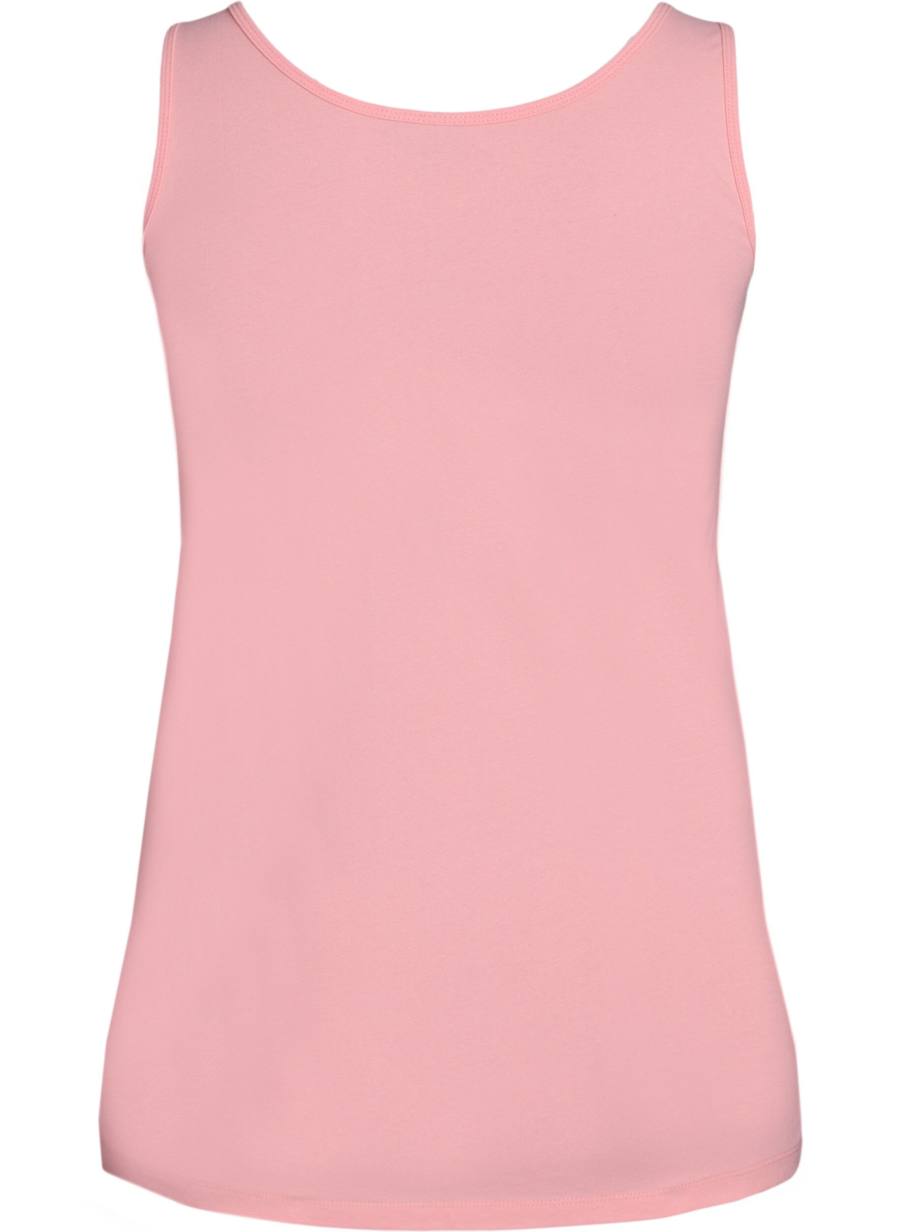 Zizzi Haut Basic uni en coton, Rose, Packshot image number 1