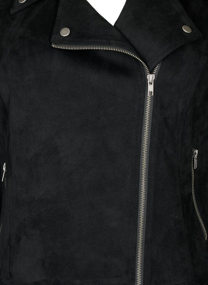 Veste de motard en faux daim, Black, Packshot image number 2