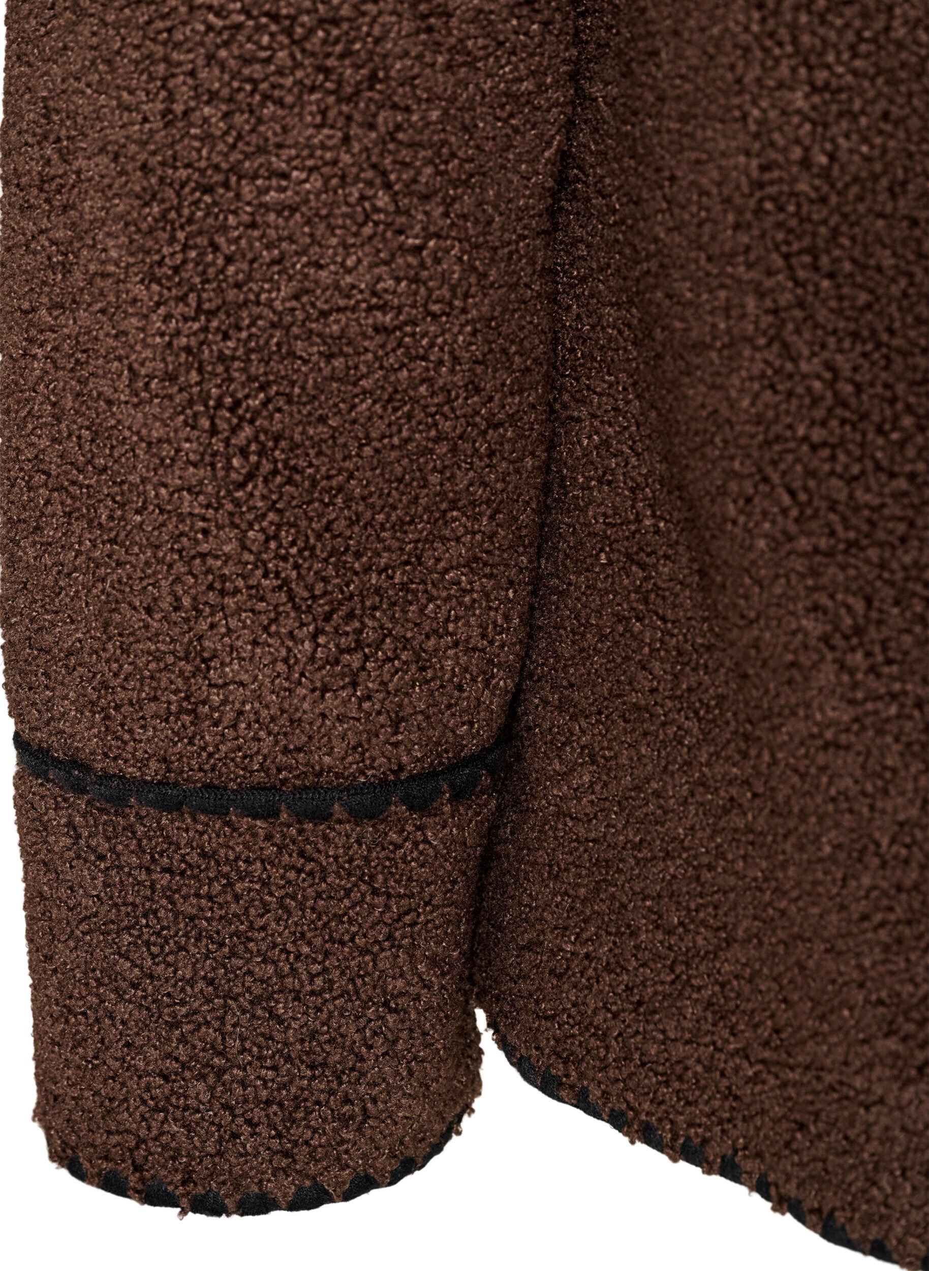ZizziVeste teddy avec d&eacute;tails contrastants, Marron, Packshot image number 4