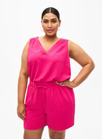 Korte broek met zakken en elastische tailleband, Pink Peacock, Model