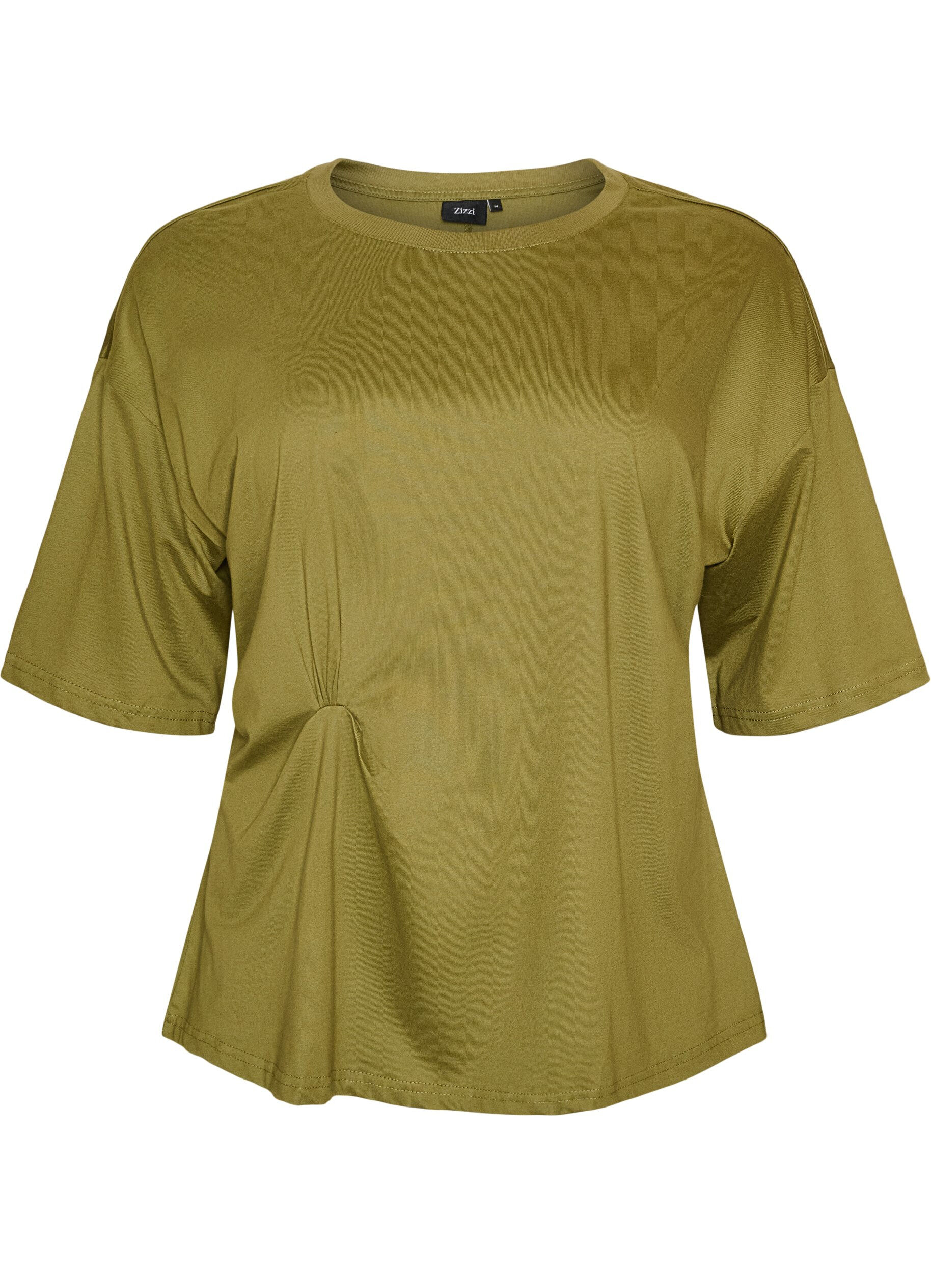 ZizziT-shirt avec d&eacute;tail drap&eacute;, Vert, Packshot image number 0