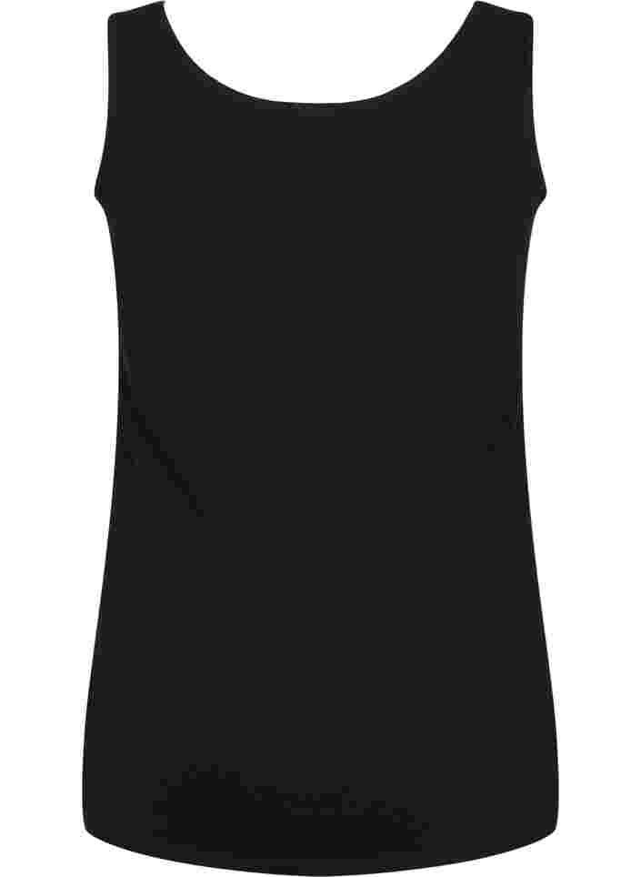 Haut basique en coton, Black, Packshot image number 1