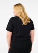 Katoenen T-shirt met strasmotief, Black w. Radiance, Model image number 1