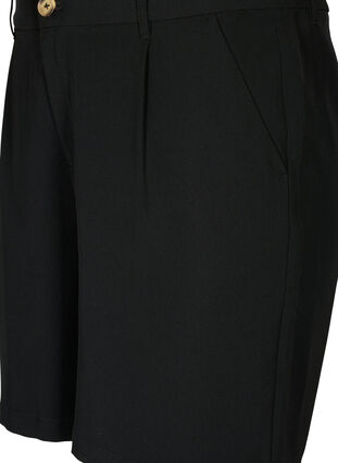 Bermuda korte broek met hoge taille, Black, Packshot image number 2
