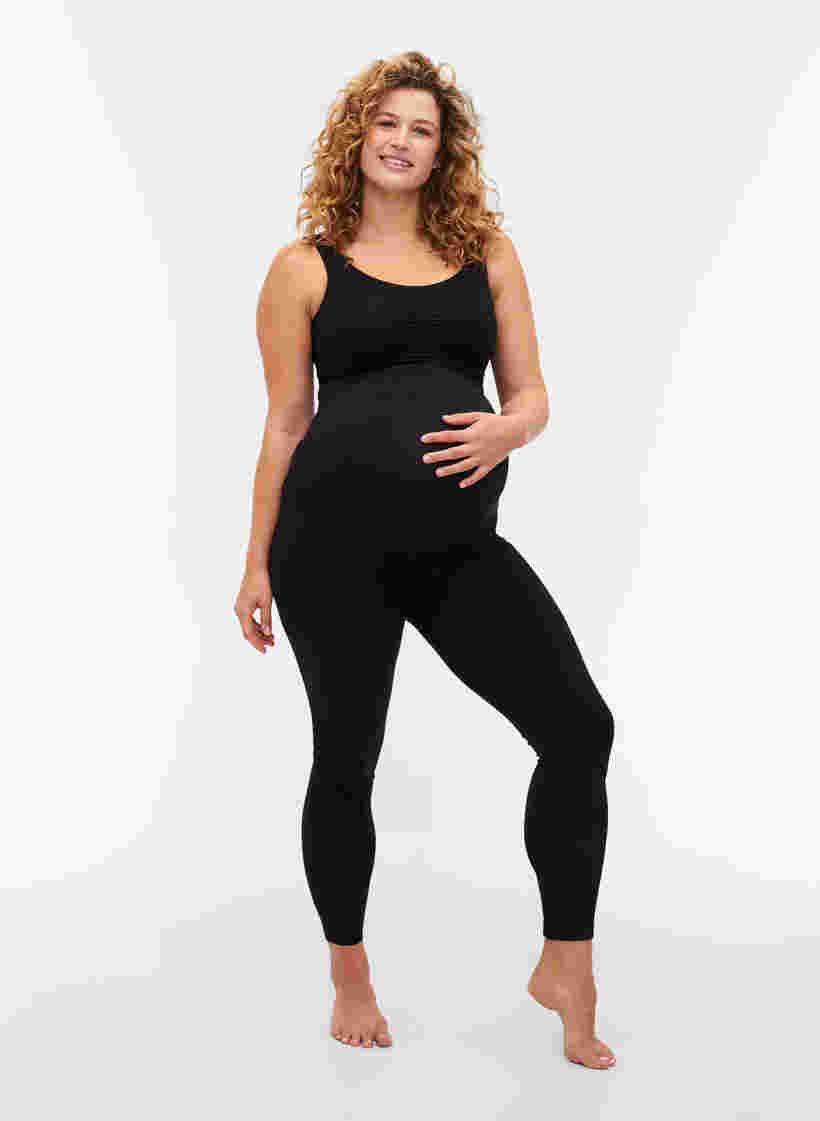 Legging de grossesse sans couture, Black, Model image number 2