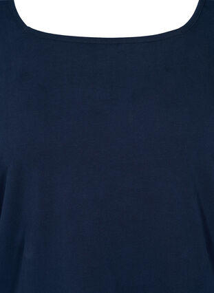 T-shirt en coton uni à manches 3/4, Navy Blazer, Packshot image number 2
