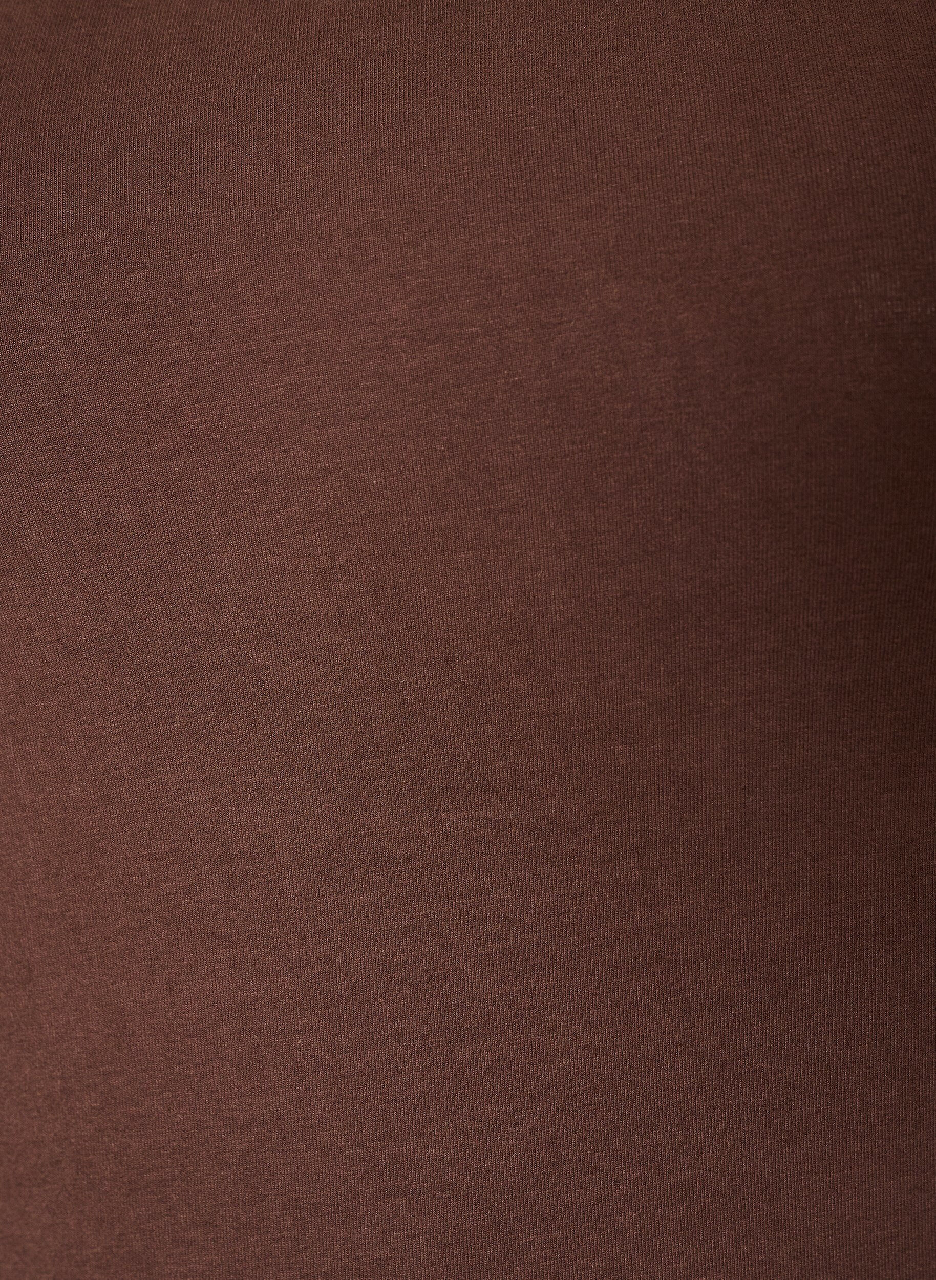 ZizziEffen basic top in katoen, Bruin, Packshot image number 2
