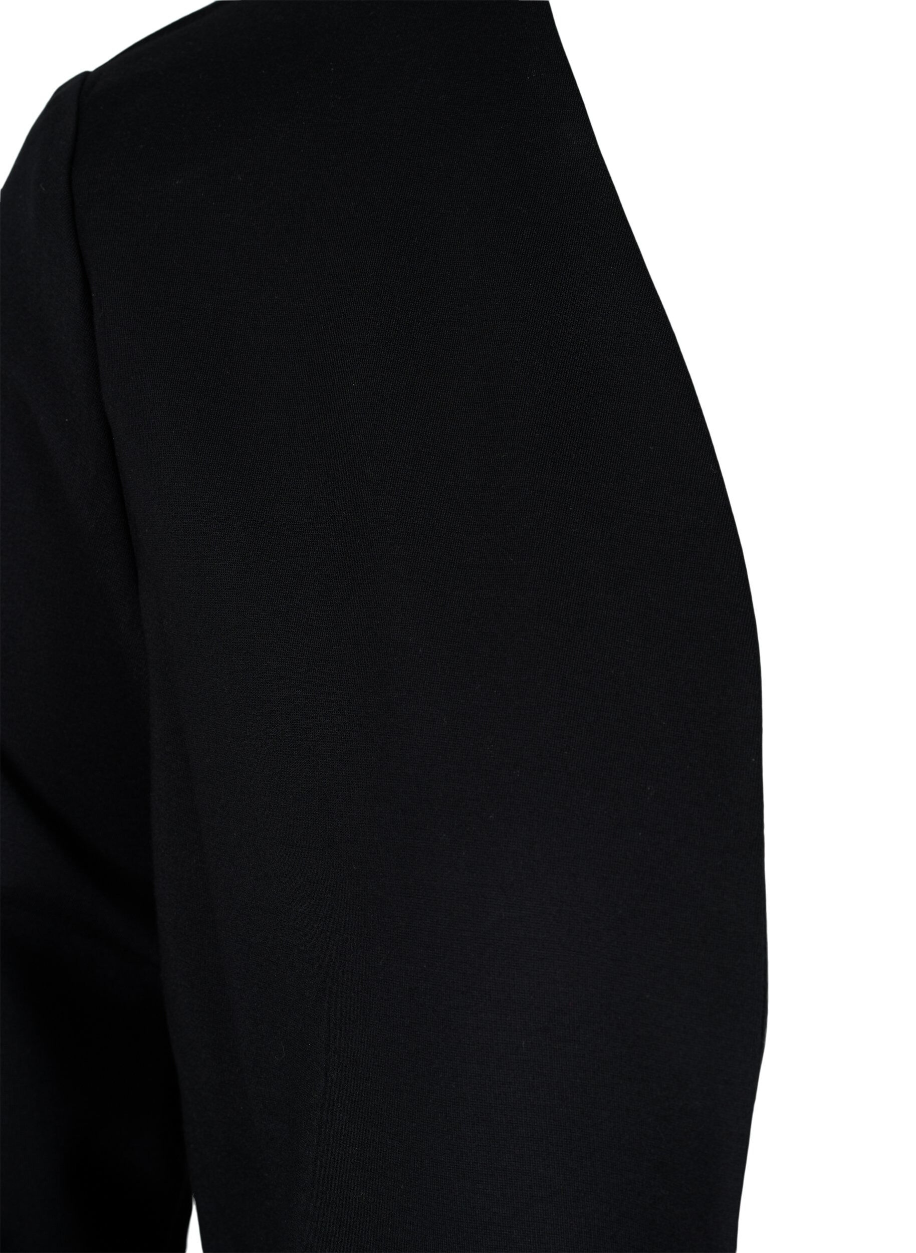 Zizzi Blazer court ouvert de couleur unie, Black, Packshot image number 2