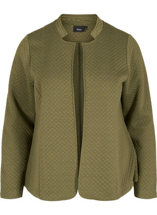 Open vest in een gewatteerd patroon, Ivy Green, Packshot image number 0