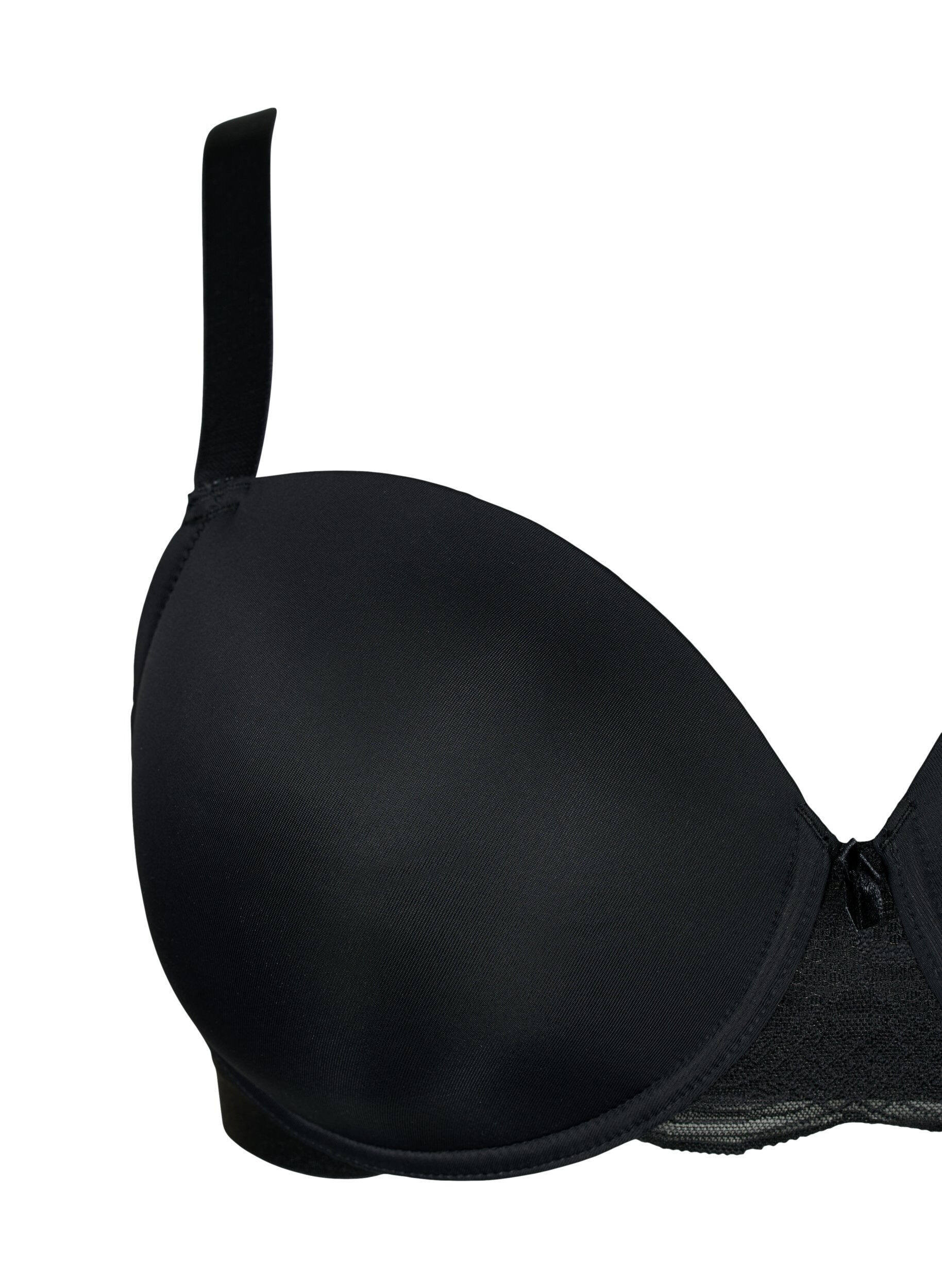 ZizziSoutien-gorge moul&eacute; en tulle, Noir, Packshot image number 2