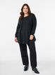 Blouse longue en maille avec boutons boule, Gris anthracite, Model image number 1