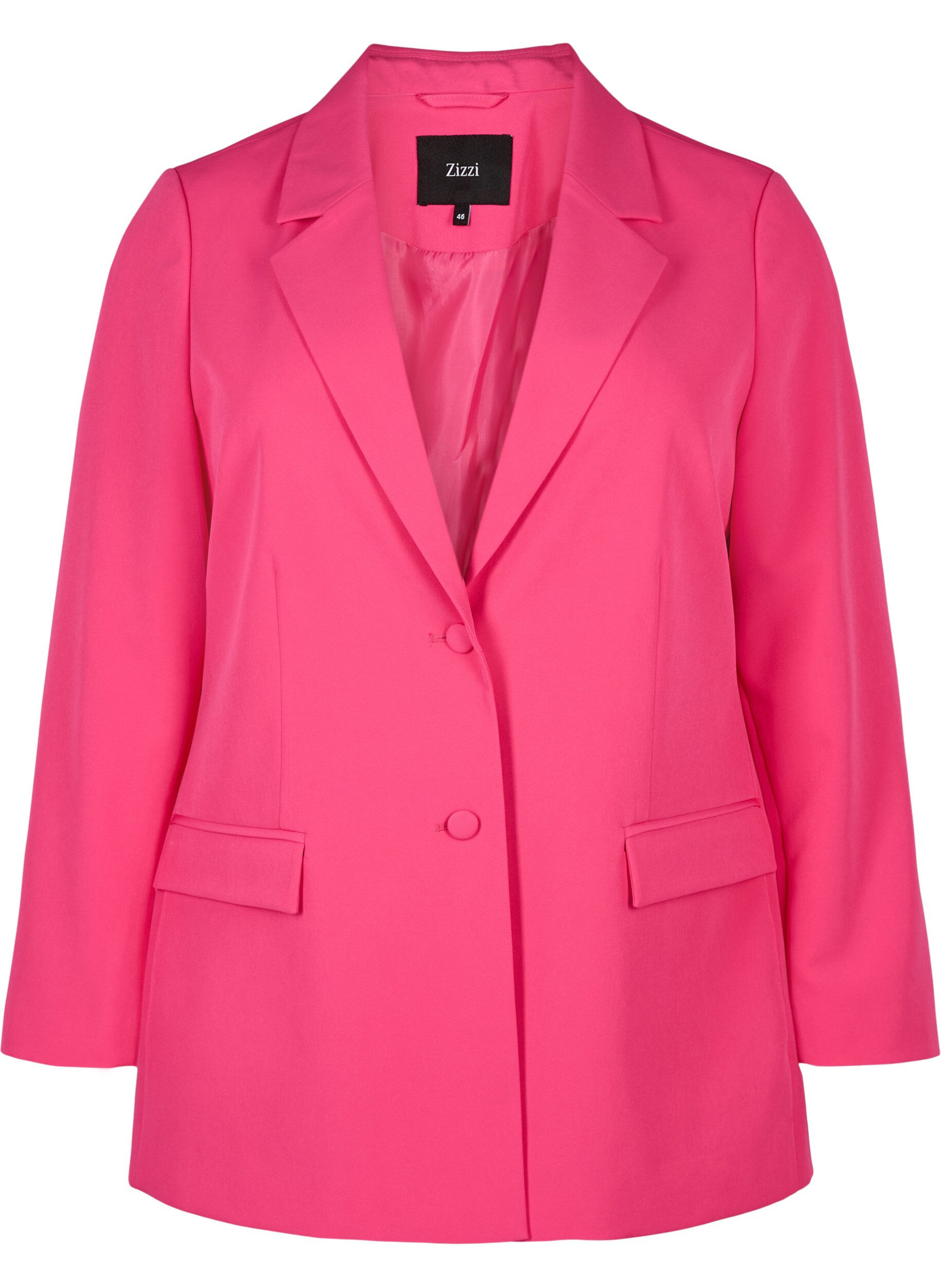 ZizziKlassieke blazer met knoopsluiting, Pink Yarrow, Packshot image number 0