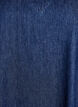 Korte denim jurk met een V-hals en kraag, Blauw, Packshot image number 2