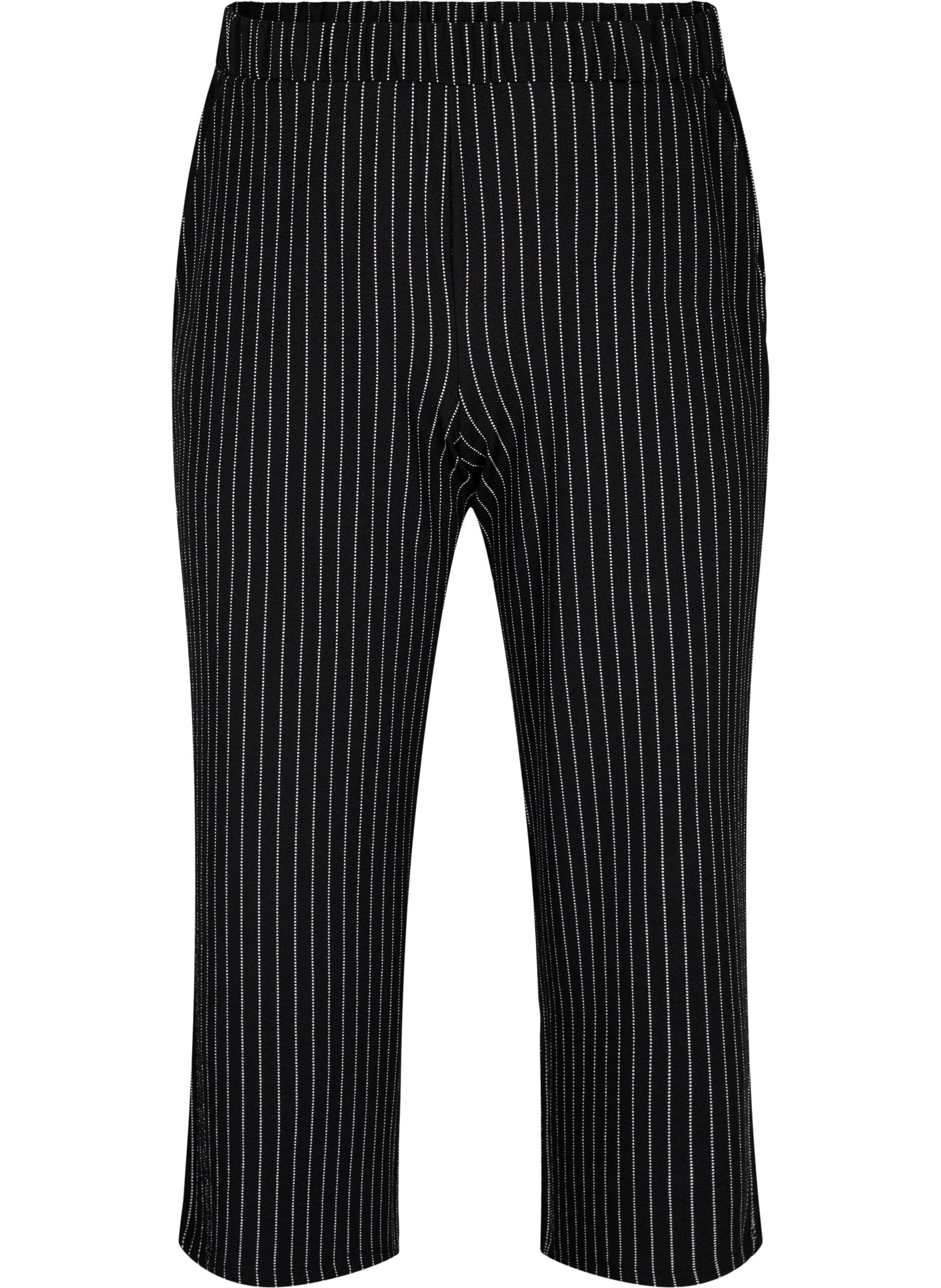 Zizzi Pantalon ample avec longueur 7/8, Noir, Packshot image number 0