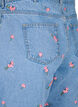Shorts en jean avec des fleurs brod&eacute;es, Bleu Clair, Packshot image number 3