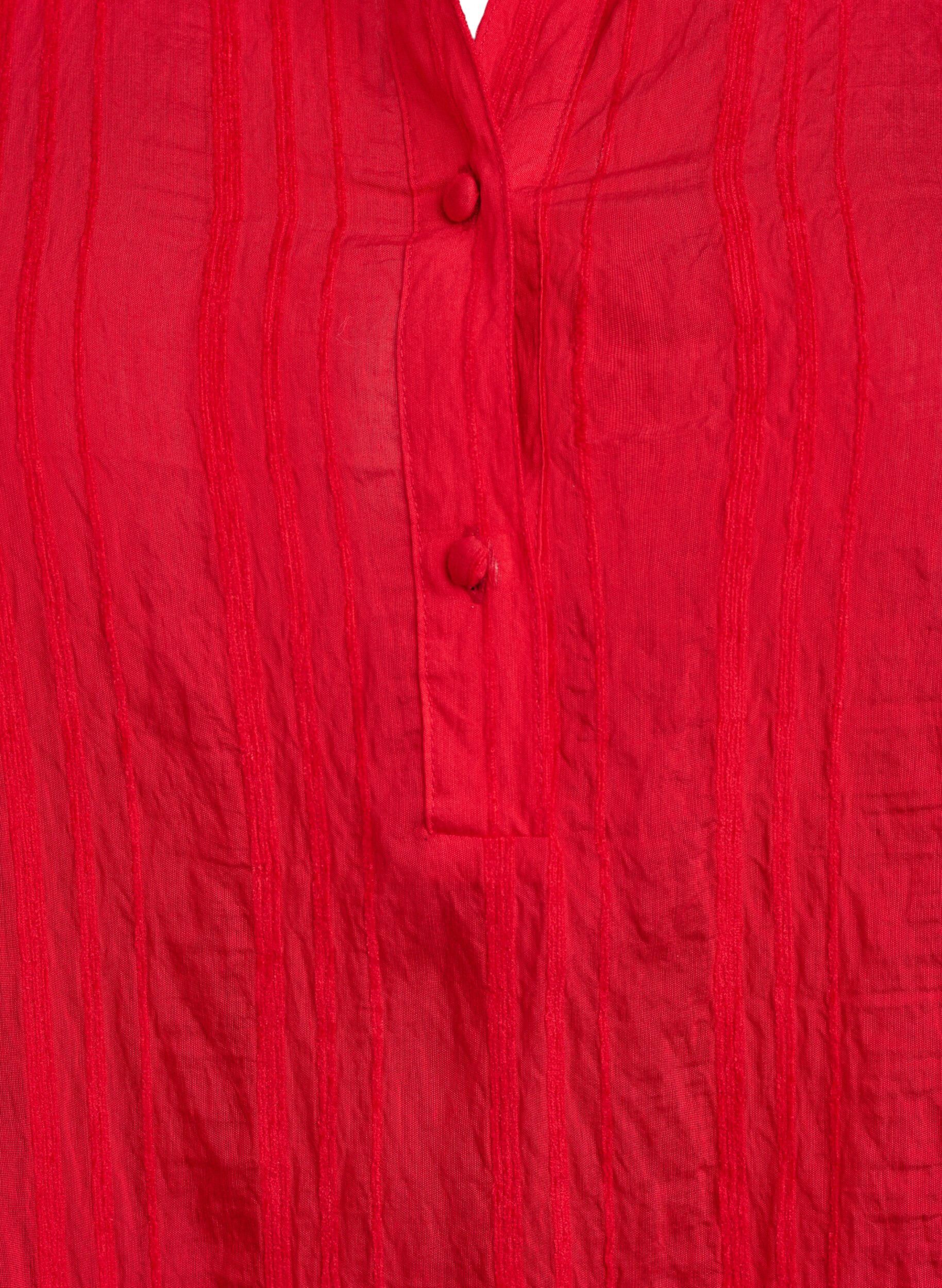 ZizziStrand kaftan met kraag en knoopsluiting, Rood, Packshot image number 2