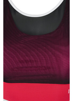 Brassière de sport avec tissu en maille, Fuchsia Purple, Packshot image number 2