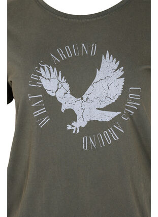 T-shirt en coton bio avec smocks, Ivy Acid Eagle AS S, Packshot image number 2