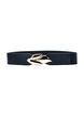 Elastische tailleband met goudkleurige gesp, Black w. Gold Buckle, Packshot image number 0