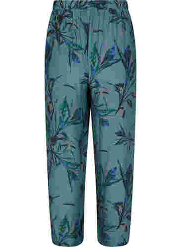 Pantalon ample en viscose avec imprimé, Sea Pine Leaf, Packshot image number 1