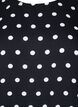 Gestippelde blouse met korte mouwen, Black W. White Dot, Packshot image number 2