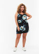 Short ample en viscose, Black Big Flower, Model image number 3