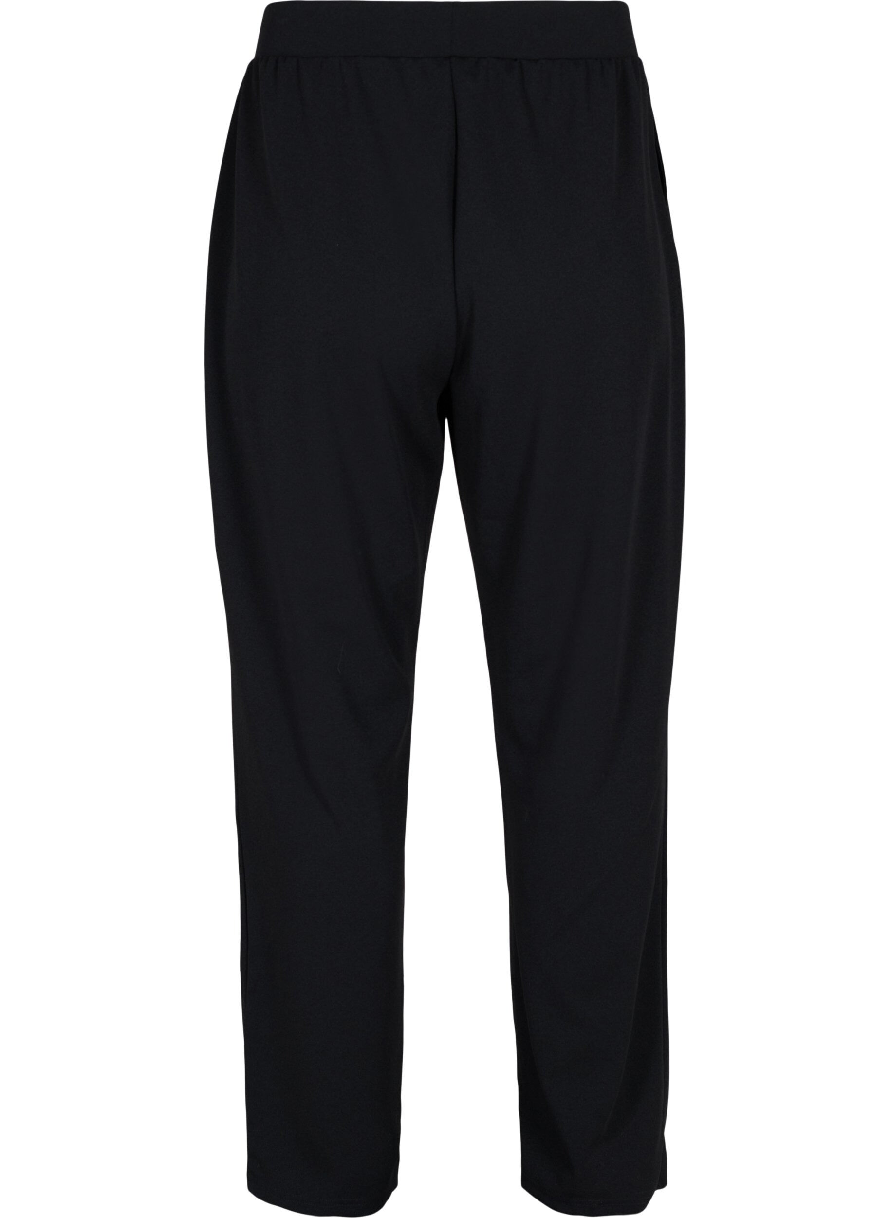 Zizzi Pantalon ample avec bord &eacute;lastiqu&eacute;, Black, Packshot image number 1