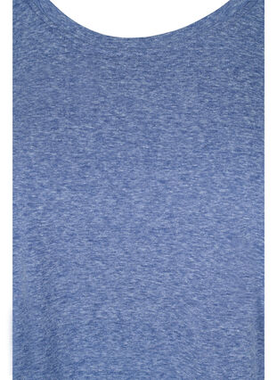 Gemêleerde blouse met korte mouwen, Twilight Blue Mel., Packshot image number 2