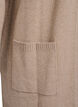 Geribd gebreid vest met zakken, Beige, Packshot image number 3