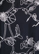 Robe trap&egrave;ze courte &agrave; motif brod&eacute;, Noir, Packshot image number 2