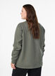 Sweat-shirt &agrave; col ras du cou, Vert, Model image number 2