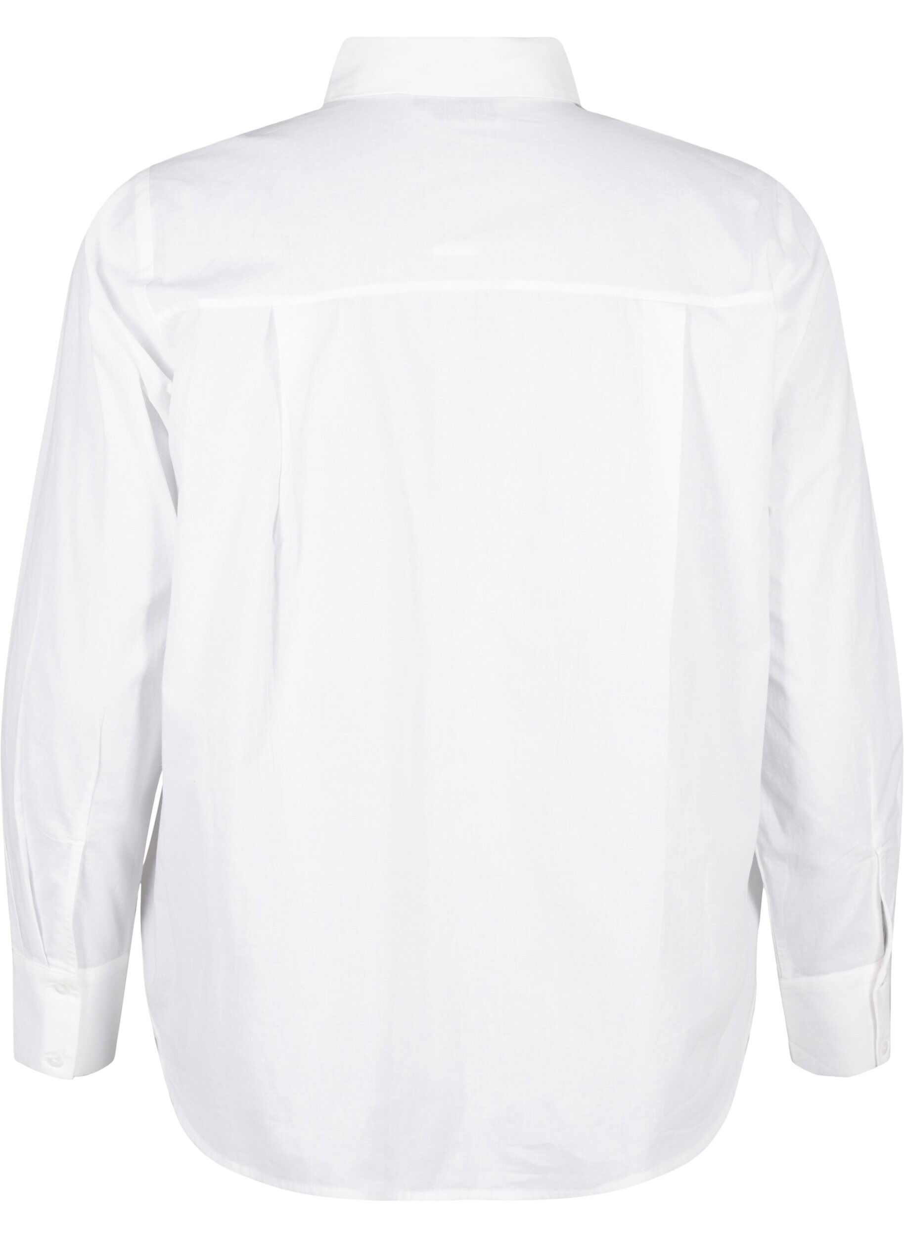 ZizziKlassiek overhemd met geborduurde hartjes, Bright Wh.W. Blue H., Packshot image number 1