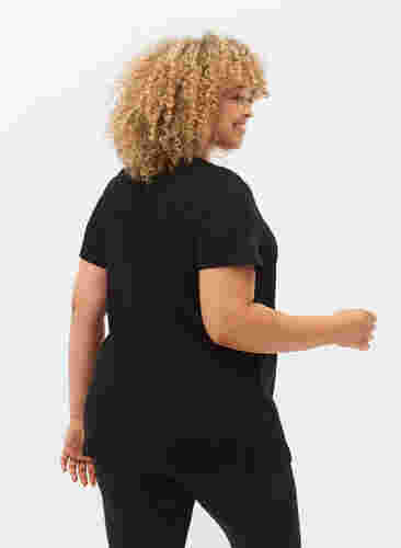 T-shirt de sport avec imprimé, Black w. Purple A, Model image number 1
