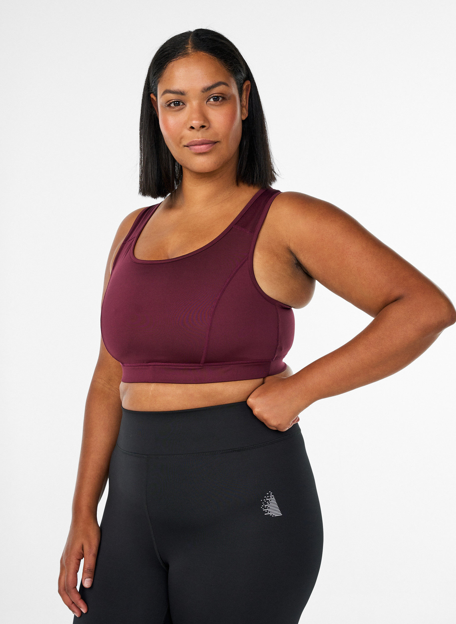 ZizziSport-bh met racerback, Rood, Model image number 0