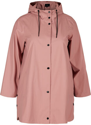 Manteau de pluie avec capuche et poches, Ash Rose, Packshot image number 0