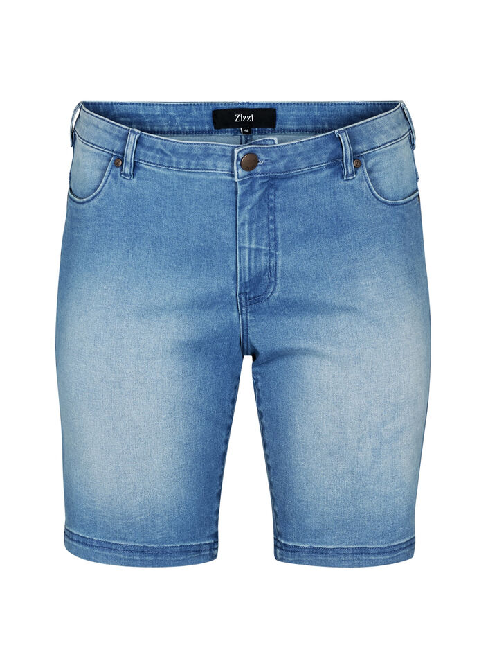 slim fit Emily shorts met normale taille, Blauw, Packshot image number 0