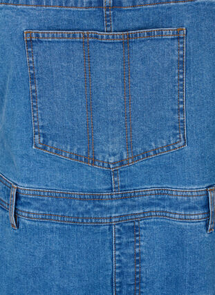 Salopettes shorts en jean, Light blue denim, Packshot image number 2