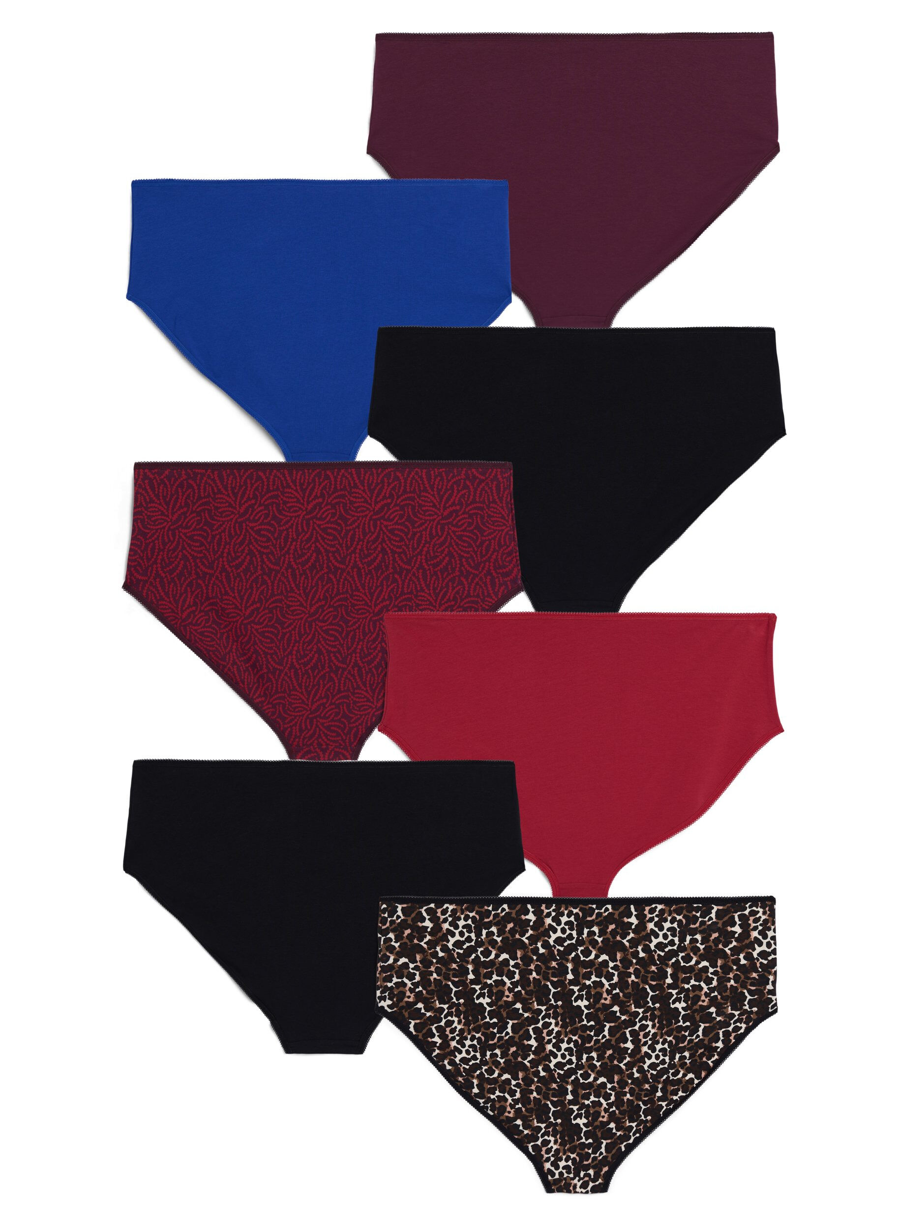 Zizzi7-pack slip met normale taille, Rood, Packshot image number 1