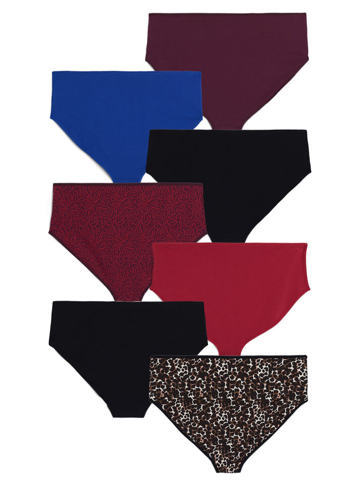 7-pack slip met normale taille, Rood, Packshot image number 1